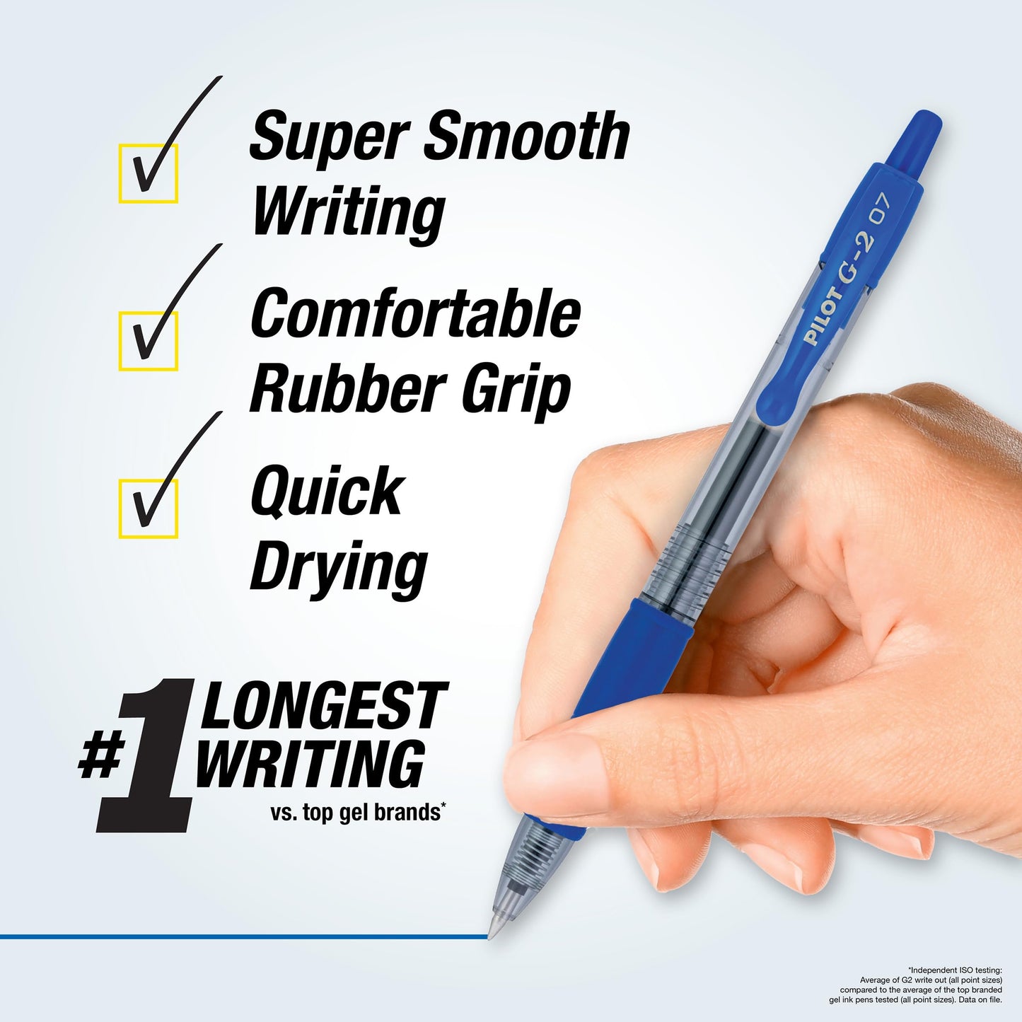 PILOT G2 Gel Roller Pens Fine Point, Blue Ink Pens Fine Point, Pack of 14