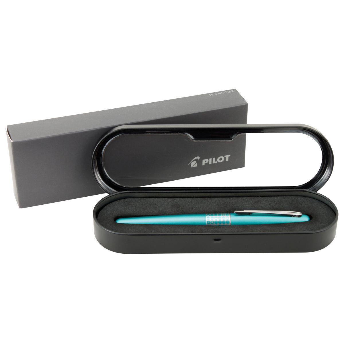 PILOT MR Retro Pop Collection Fountain Pen in Gift Box, Turquoise Barrel with Dots Accent, Fine