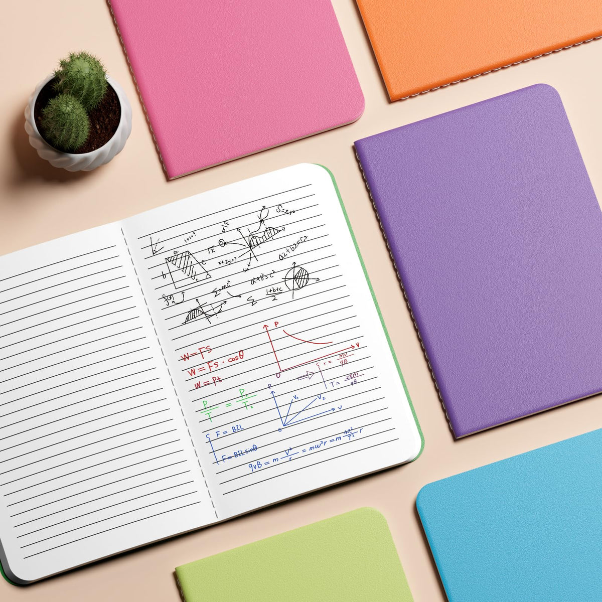 XYark 12 PCS Colorful Notebook Journals Bulk, Lined Paper, College Ruled, 60 Pages, 5.5"x8.3", A5
