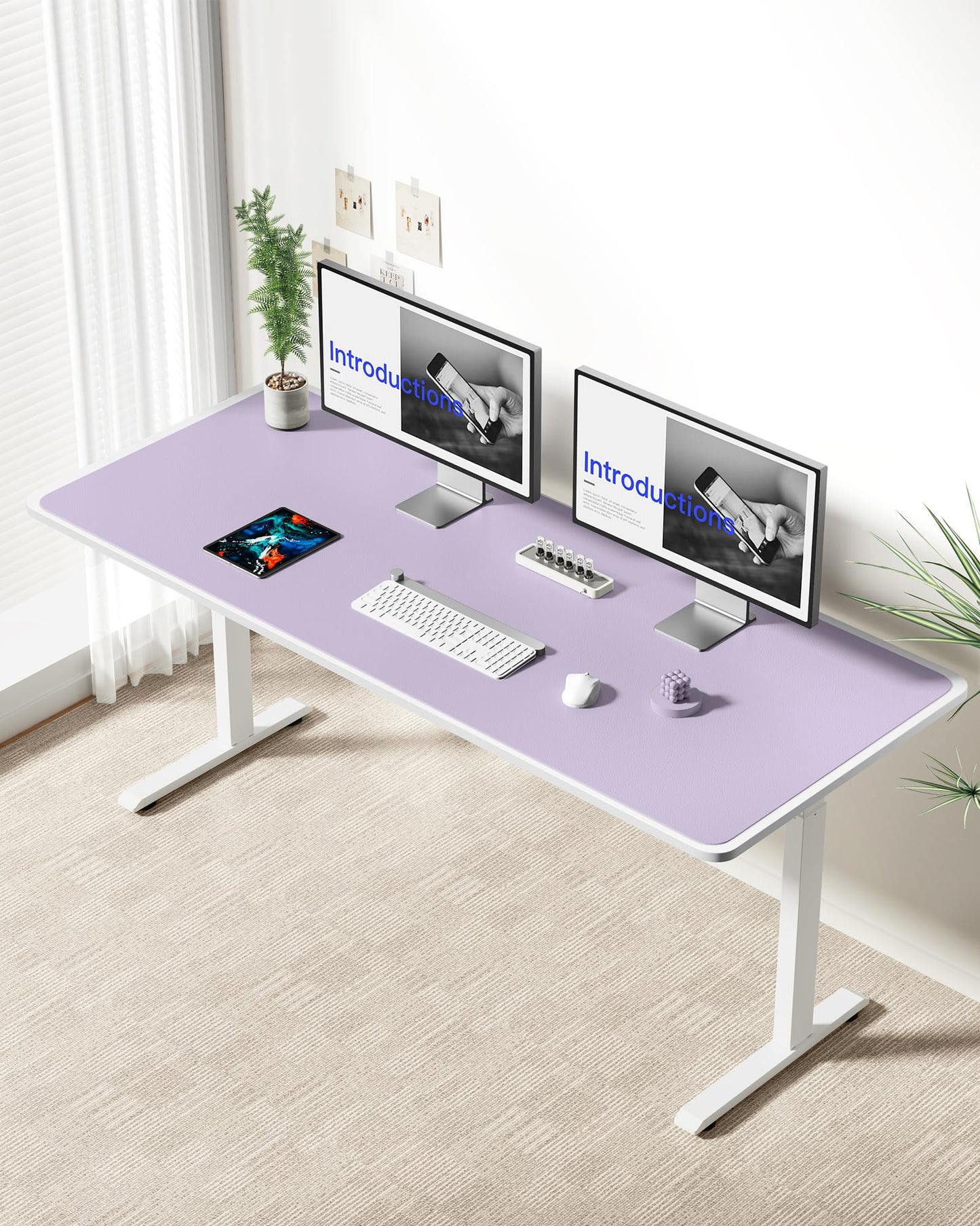 YSAGi Leather Desk Pad Protector, Office Desk Mat, Large Mouse Pad, Non-Slip PU Leather Desk