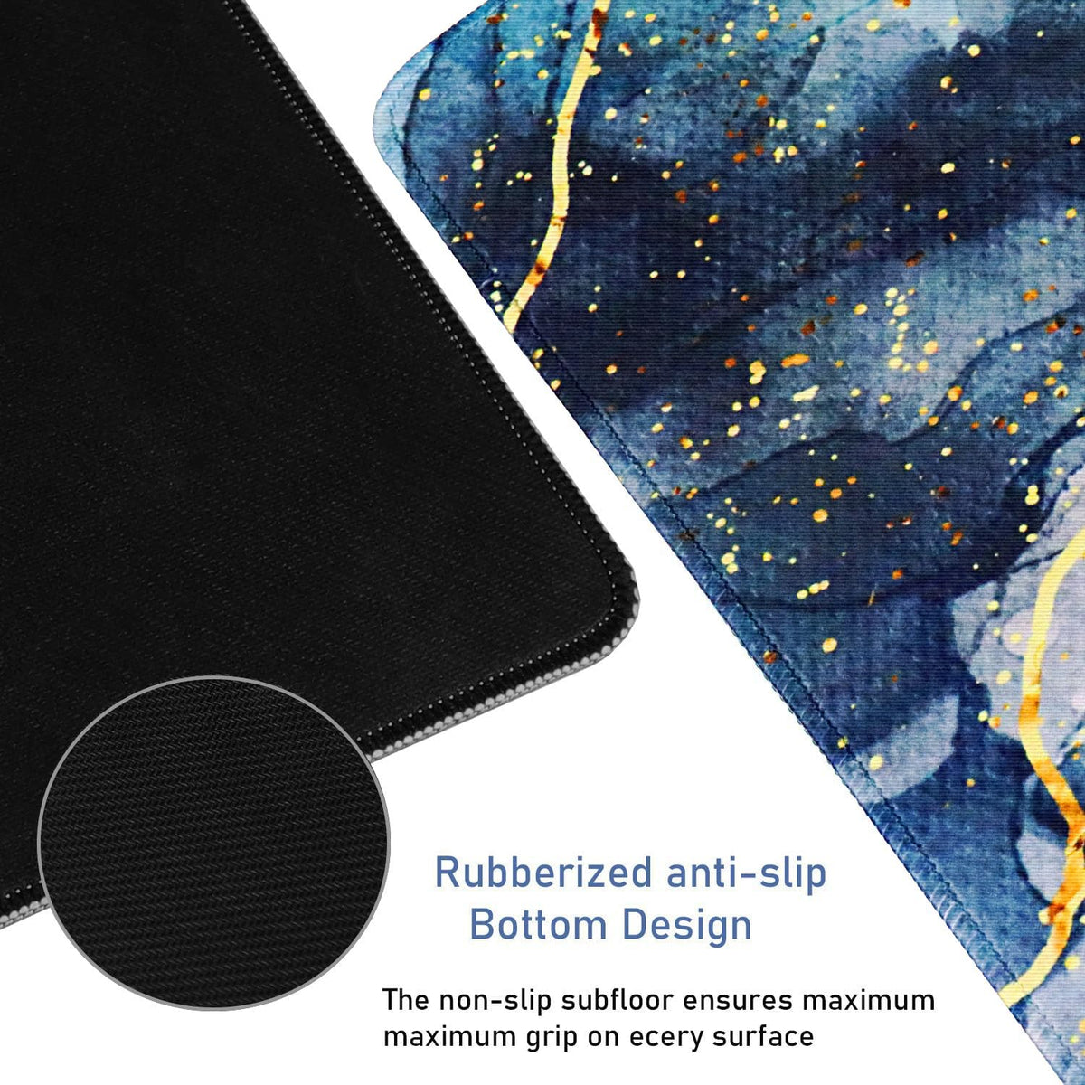 Large Extended Gaming Mouse Pad with Stitched Edges, Waterproof Desk Mat