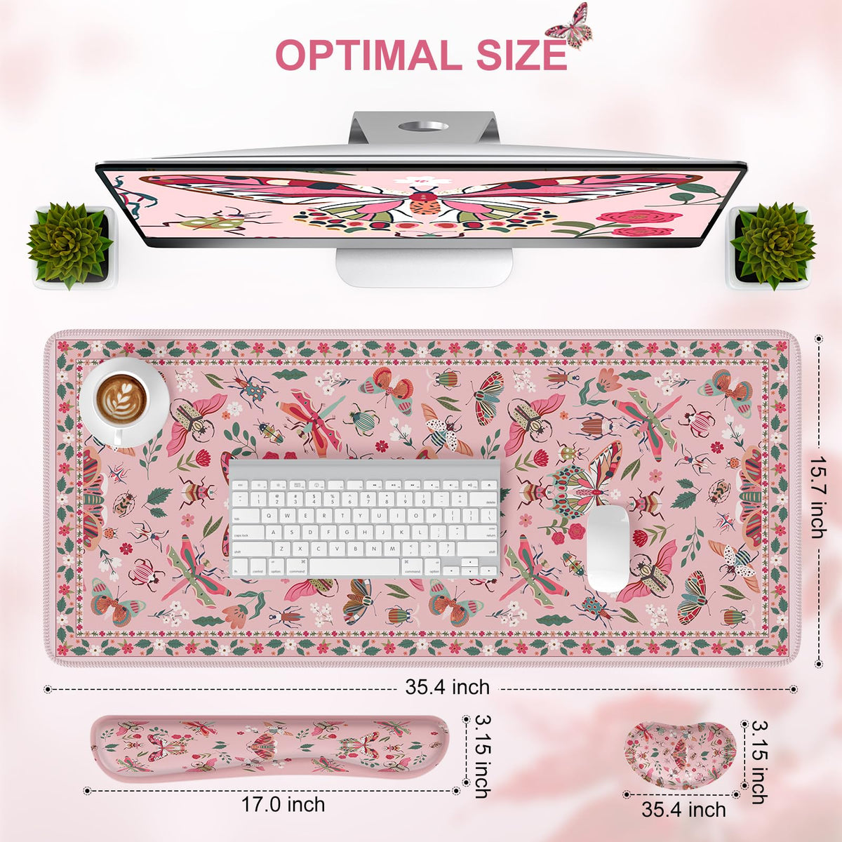 iCasso Large Mouse pad for Desk, Computer Desk Mat, 3Pcs XXL Keyboard and Mouse Pad + Keyboard