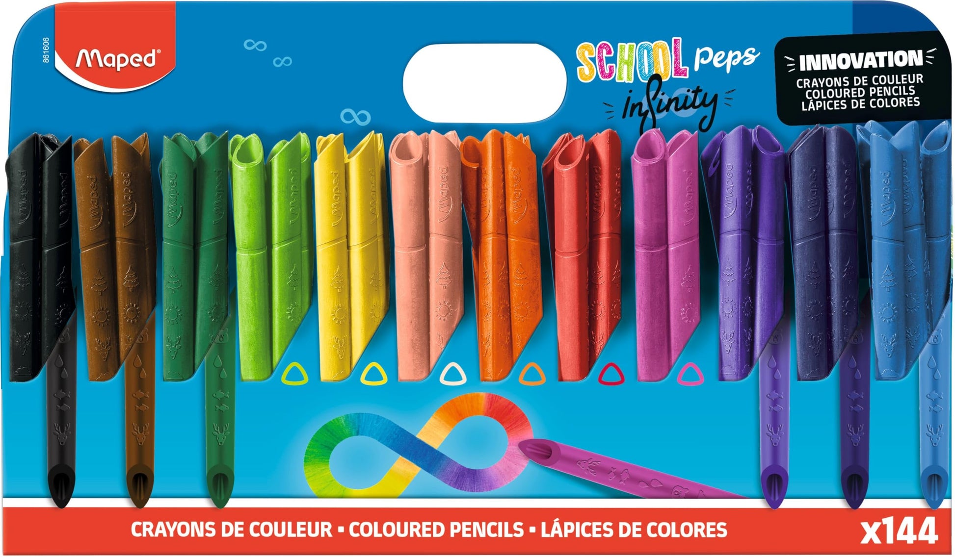 Maped Color'Peps Infinity Colored Pencils - No sharpening needed! - 144 Colors