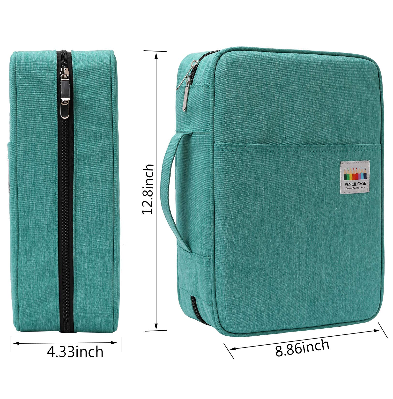 AYVANBER Big Capacity Colored Pencil Case Organizer 304 Slots Pen Holder Waterproof Storage Pouch