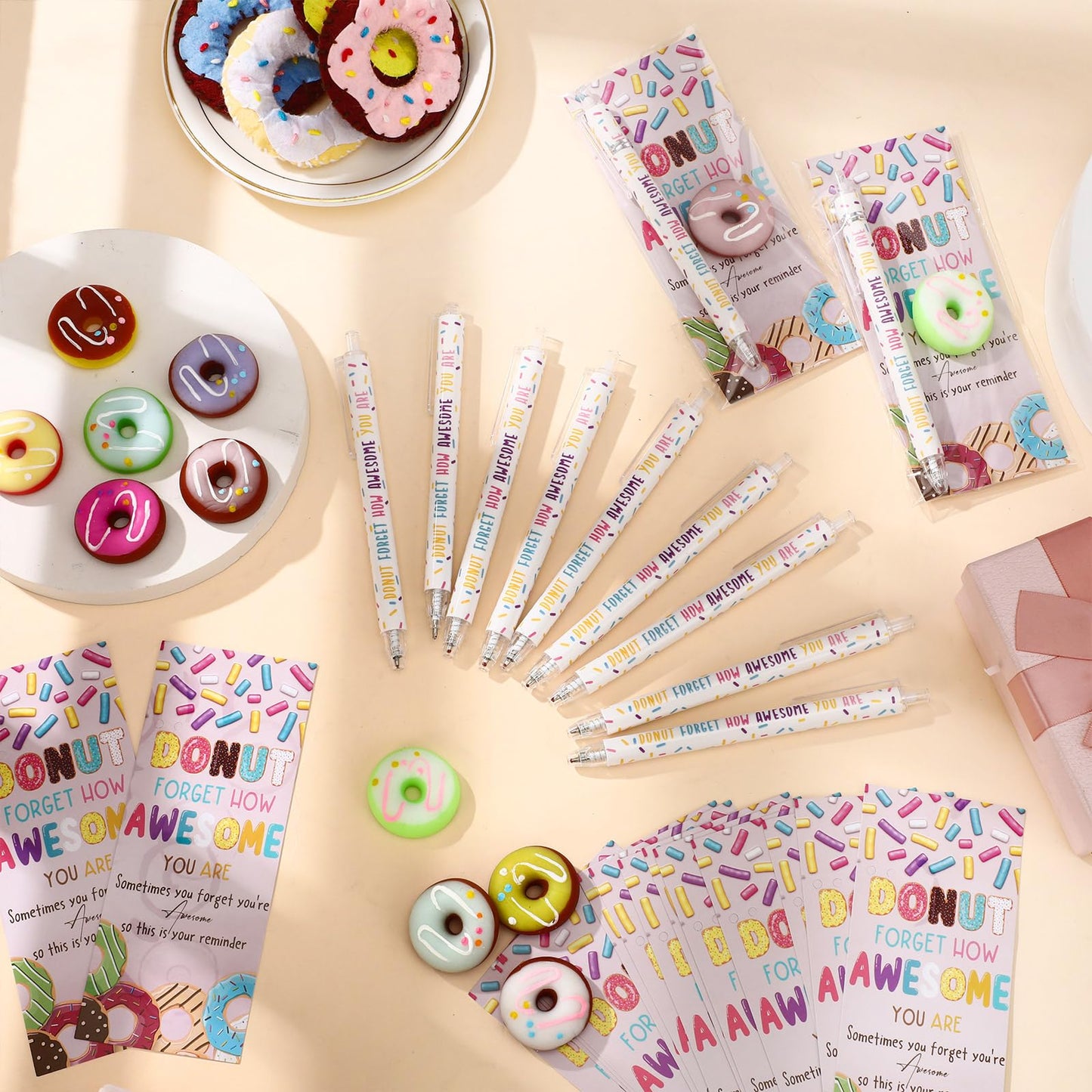 TecUnite Donuts 40 Sets Classroom Motivation Gifts Bulk