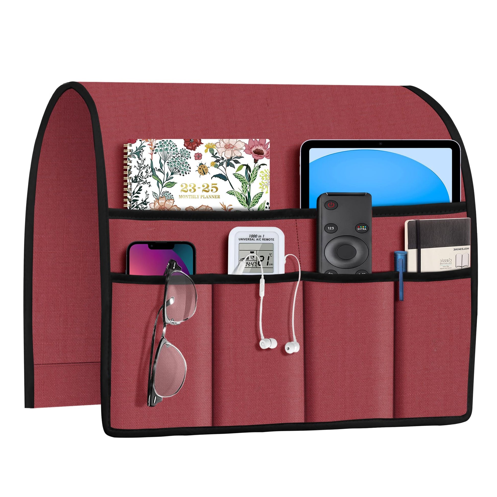 Joywell Remote Control Holder Armchair Caddy Armrest Organizer Spiced Coral