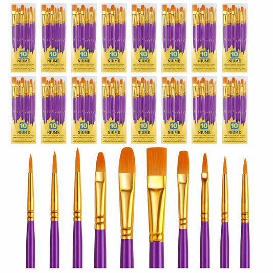 Acrylic Paint Brushes Set, 160Pcs Round Pointed Tip Artist Paintbrushes for Acrylic Painting Oil
