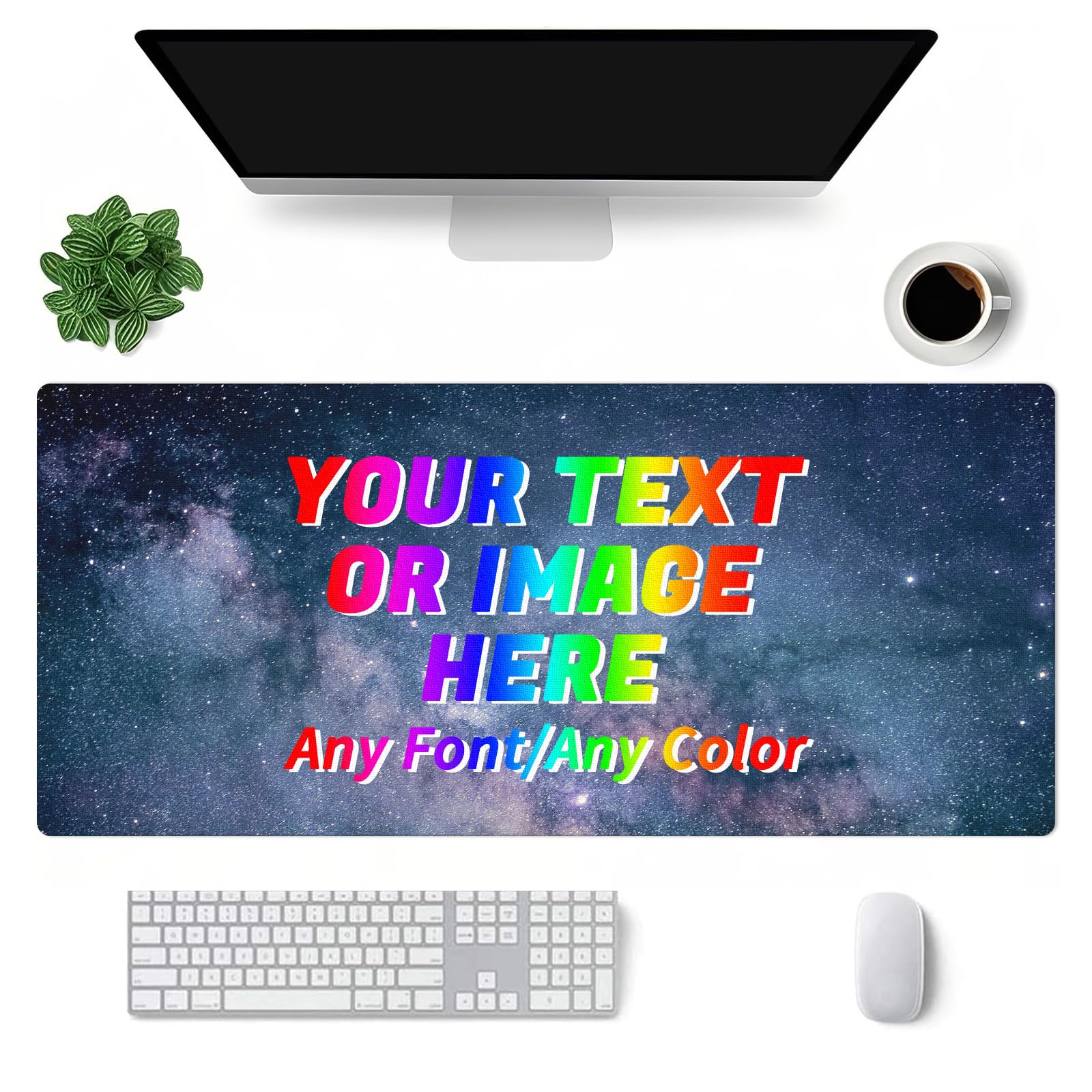 Personalized Large Gaming Mousepad, Customized Large Mouse Mat for Office Dorm, 35.4 x 19.68 x 0.2