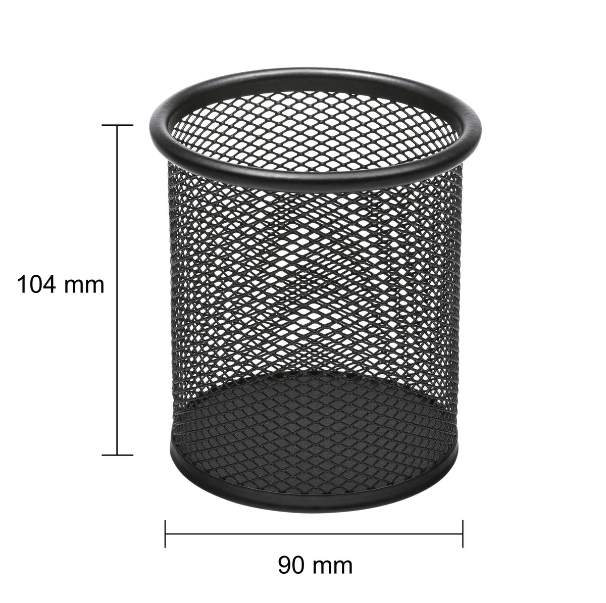 OSCO TS-120367 Mesh Pen Pot, Single, 94mm x 82mm, Black