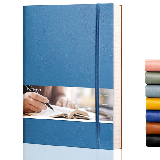 EMSHOI Lined Journal Notebook, 204 Numbered Pages, B5 Size (7.5'' x 10'')