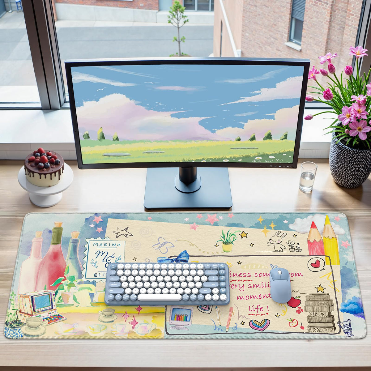 iCasso Desk Pad Mat,Extra Large Anti-Slip Mouse Pad