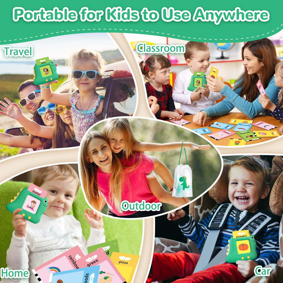 Alotwan Talking Flash Cards with 510 Sight Words, Toddler Toys for 1-4