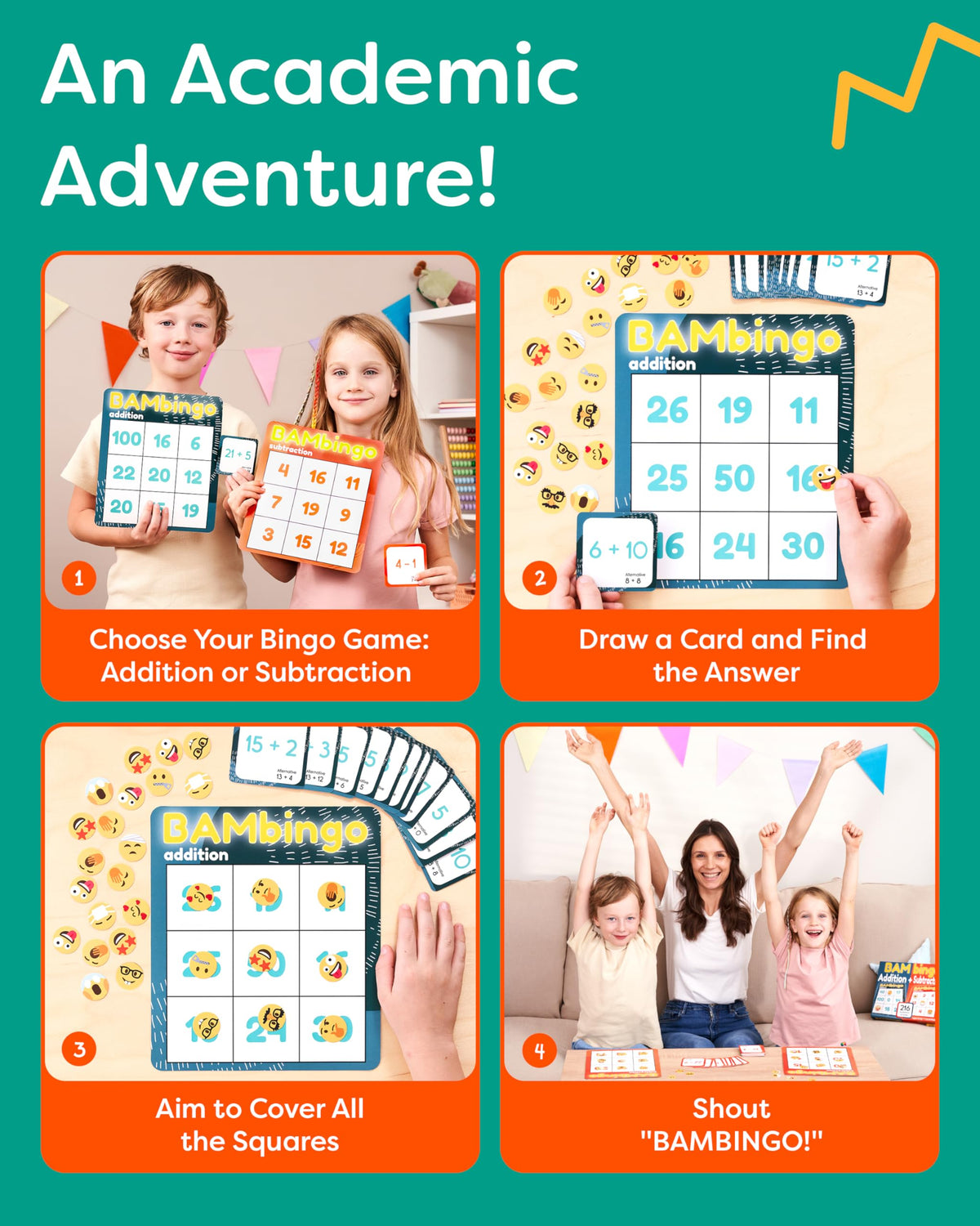 BAMBingo Addition and Subtraction Facts Bingo Game