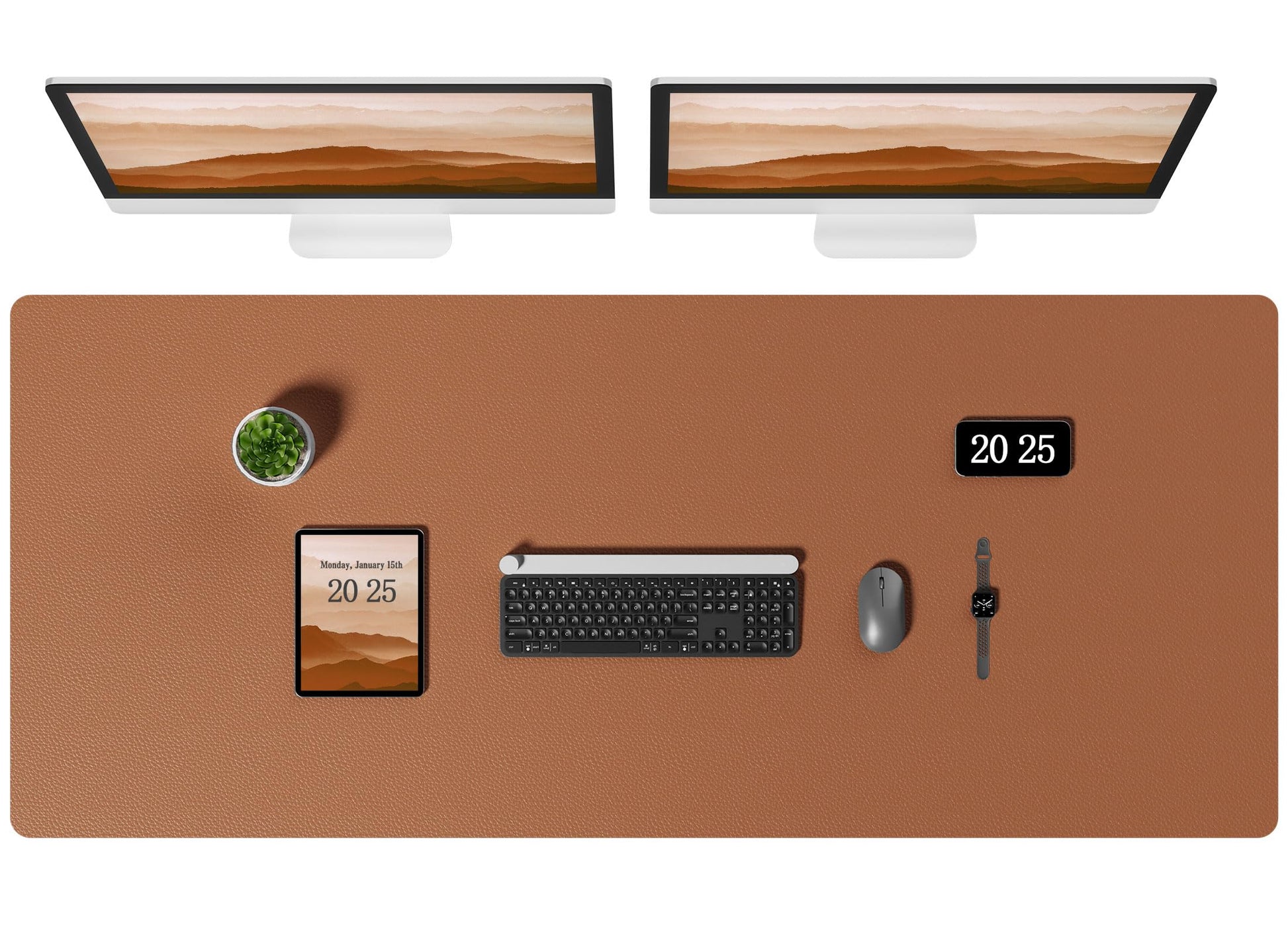 Aothia Leather Desk Pad Protector, Office Desk Mat, Large Mouse Pad, Laptop Desk Pad, Non-Slip PU