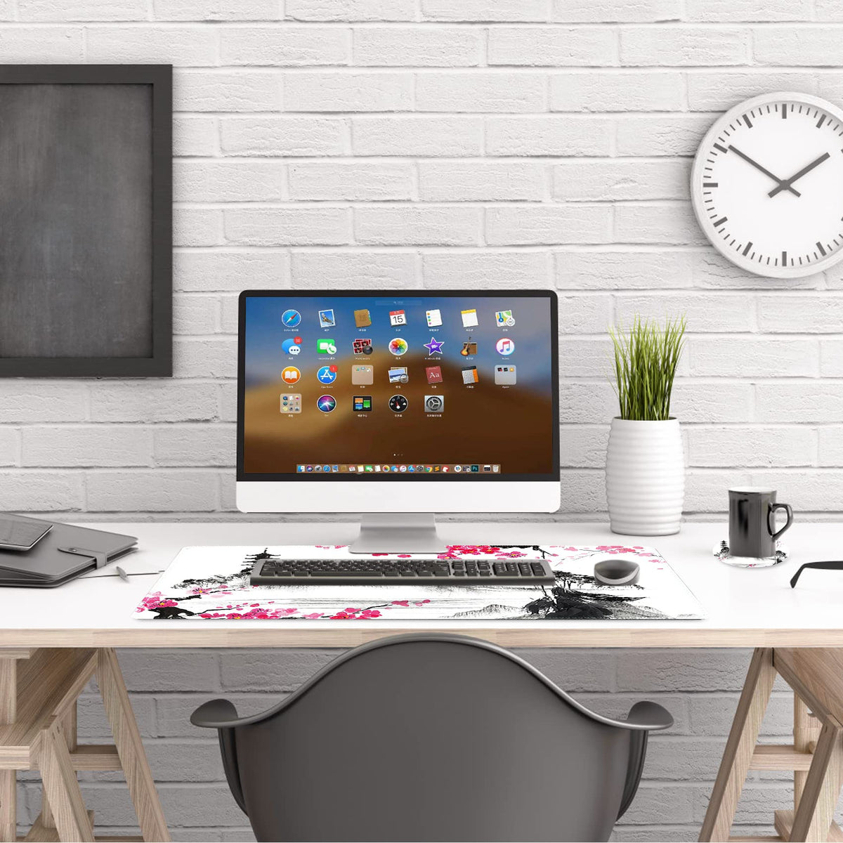 AIMSA Extended Gaming Mouse Pad, XL Large Keyboard Mouse Mat Desk Pad with Stitched Edges, Durable
