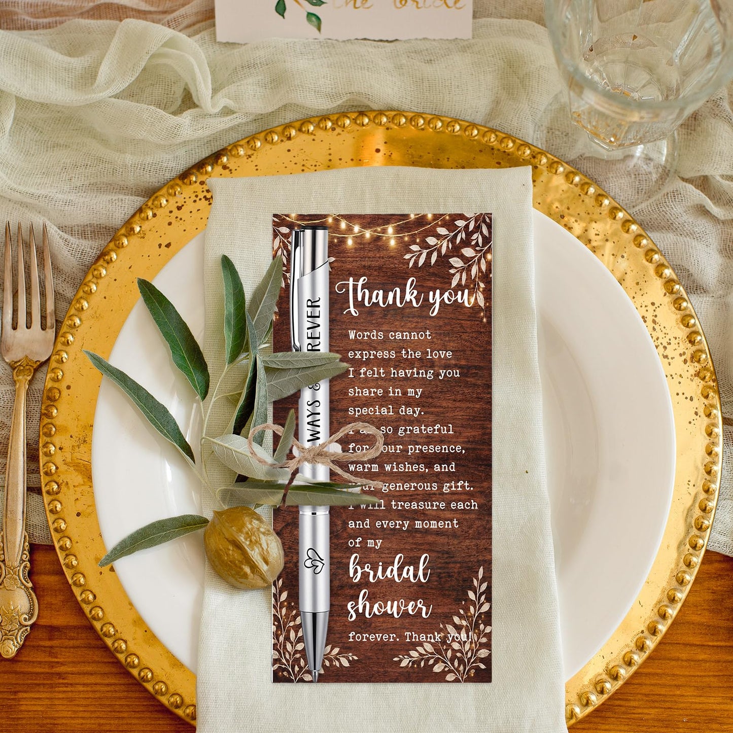 Chiisong 30 Sets Bridal Shower Favors for Guests, Rustic