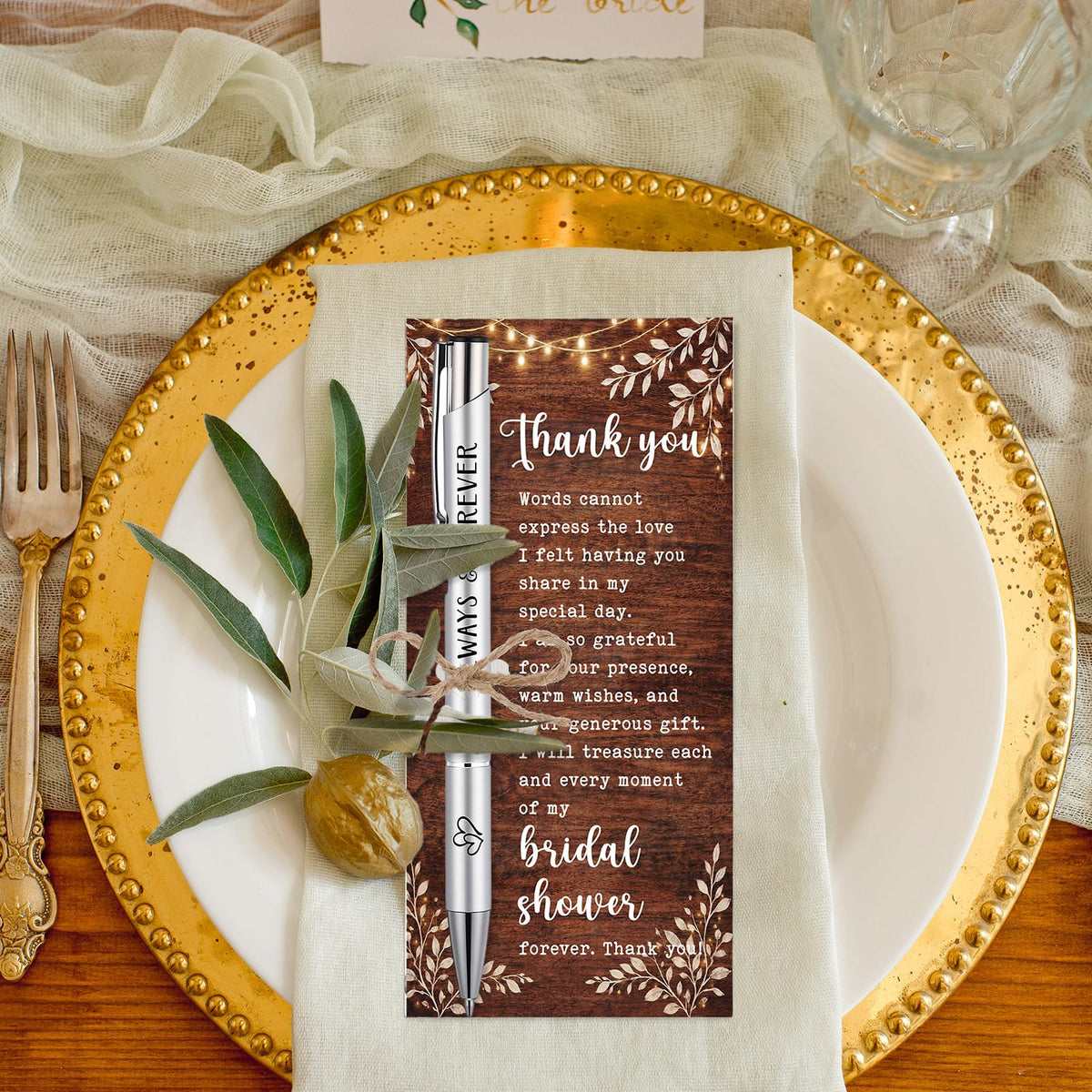 Chiisong 30 Sets Bridal Shower Favors for Guests, Rustic