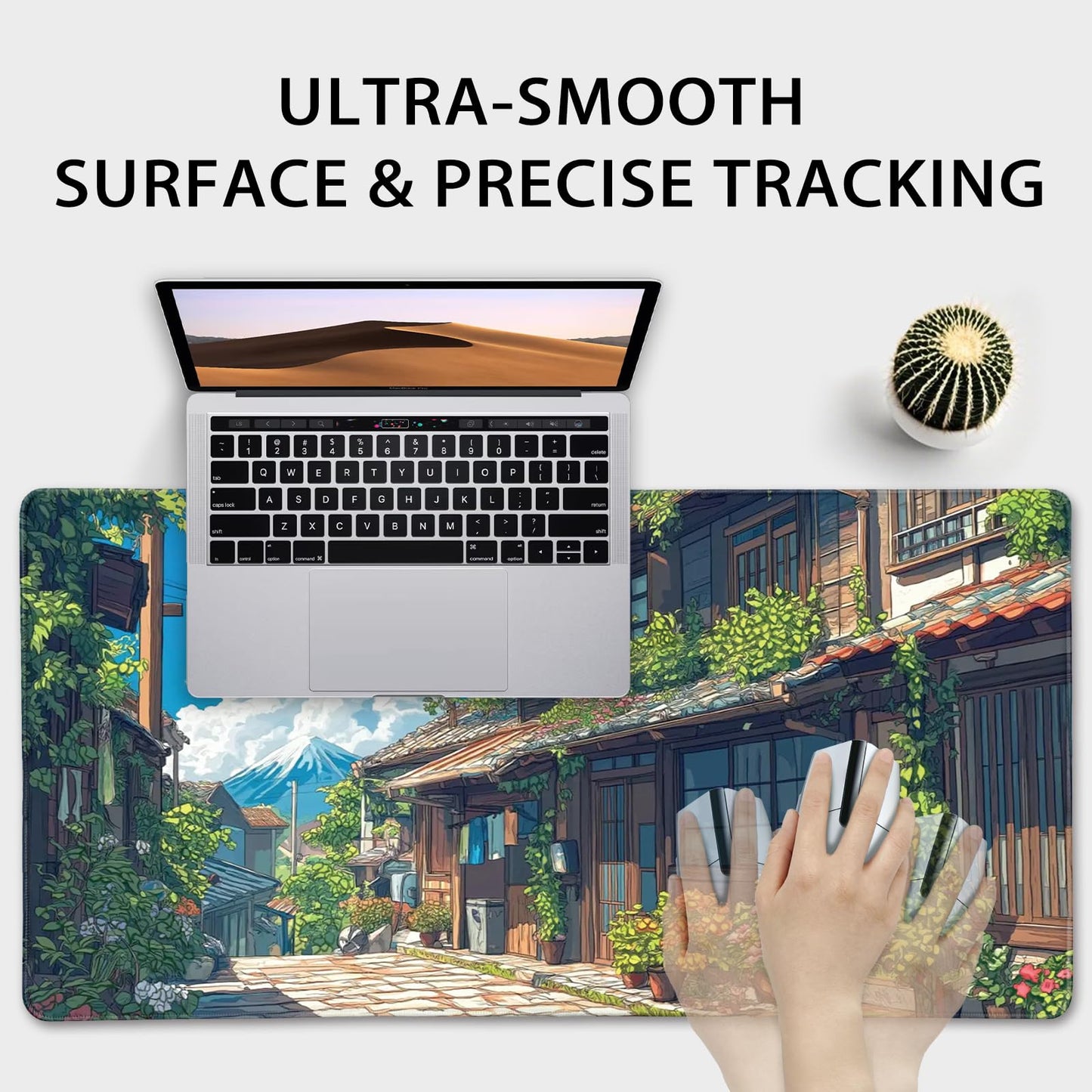 Mcapirivo Japanese Street Scene Large Gaming Mouse Pad Desk Mat 31.5"x15.7"