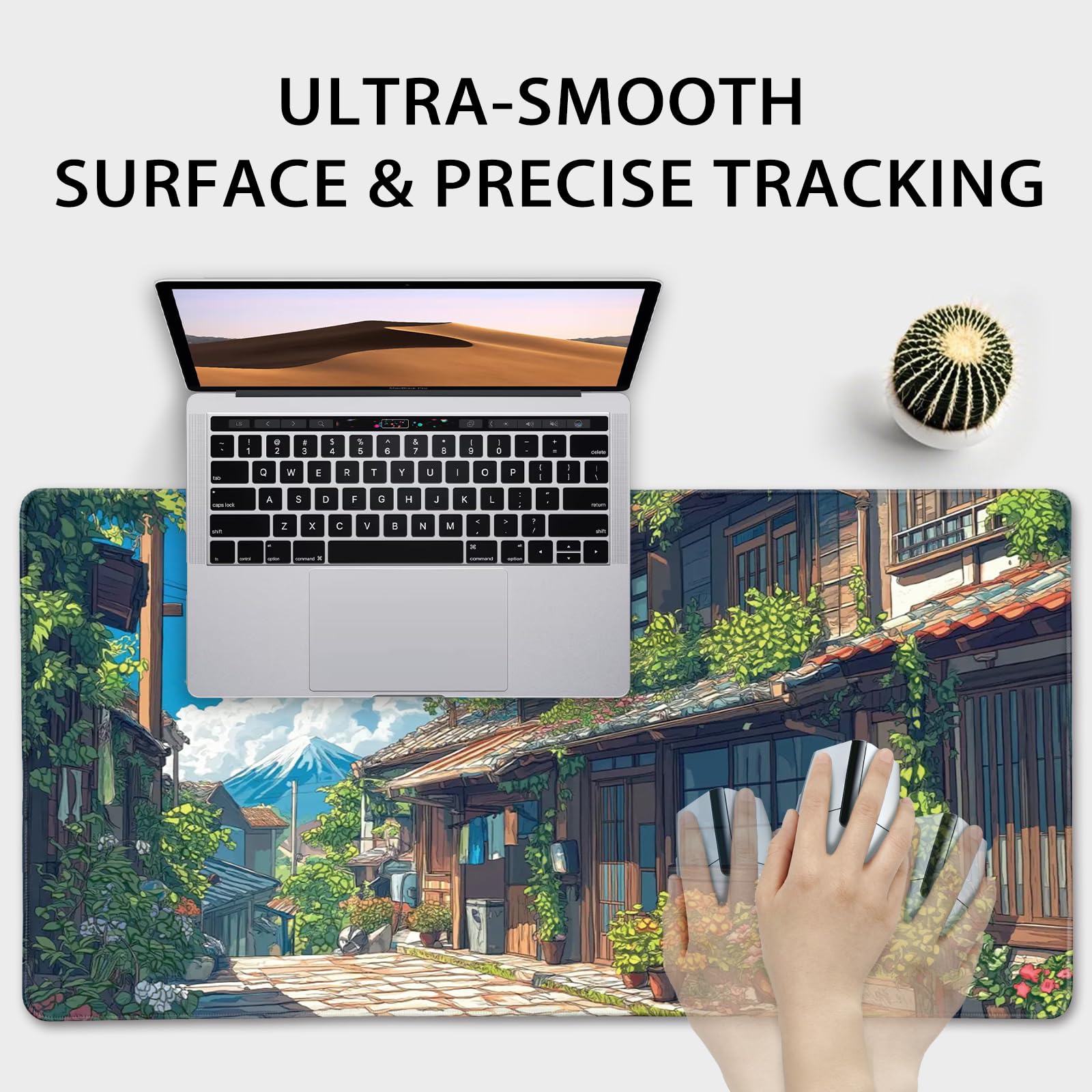 Mcapirivo Japanese Street Scene Large Gaming Mouse Pad Desk Mat 31.5"x15.7"