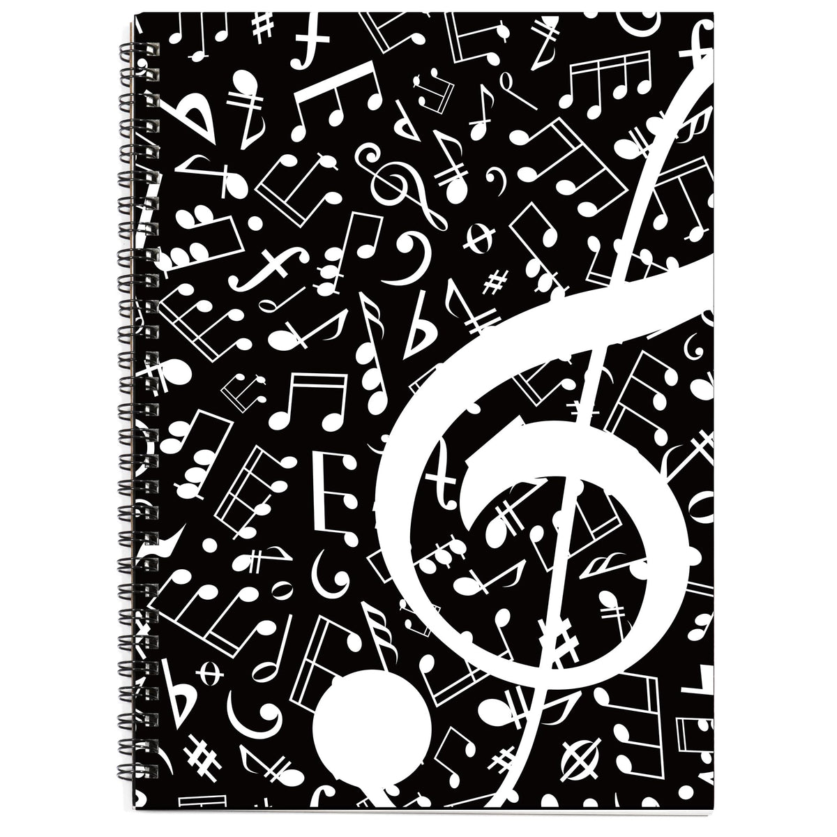 MAXCURY Blank Sheet Music Composition Manuscript Staff Paper Art Music Notebook Black 100 Pages