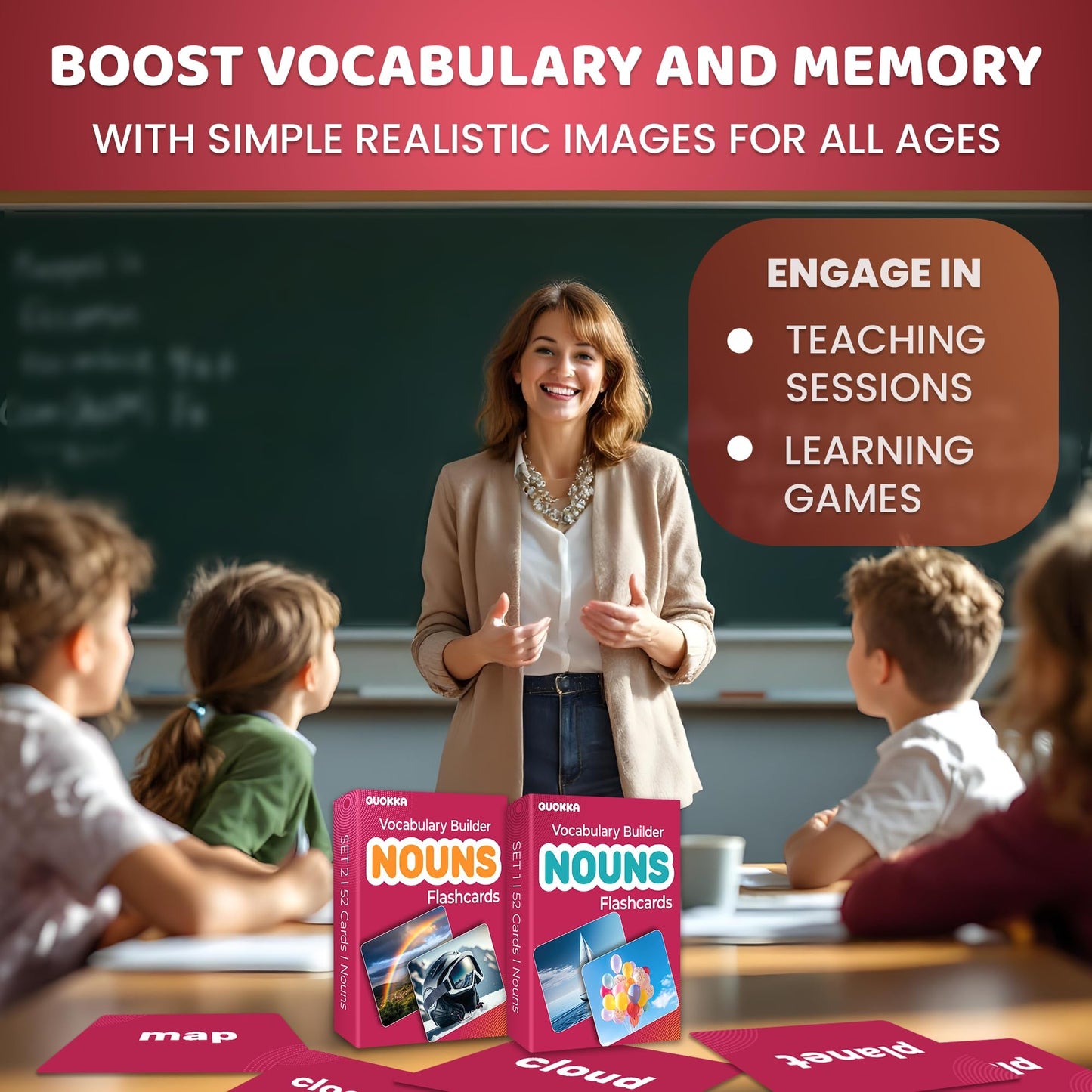 Vocabulary Builder Flash Cards for Kids Ages 4-8 — Speech Therapy Materials