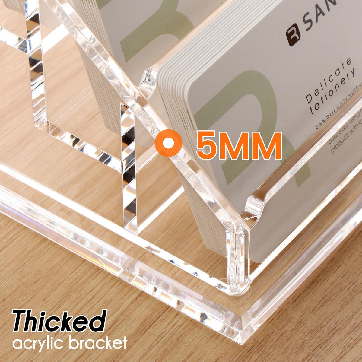 YUXUN Business Card Holder for Desk Acrylic Business Cards Display Stand