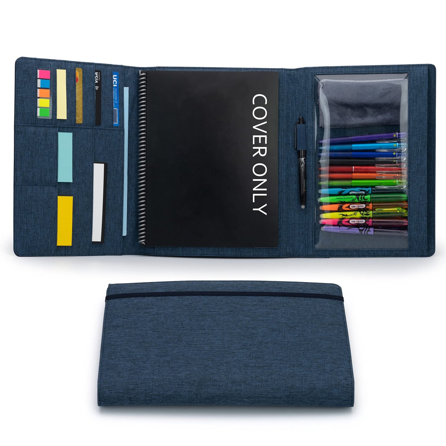 Kaitiaki Folio Cover Compatible with Rocketbook Fusion, Panda, Everlast, Waterproof Fabric, Multi