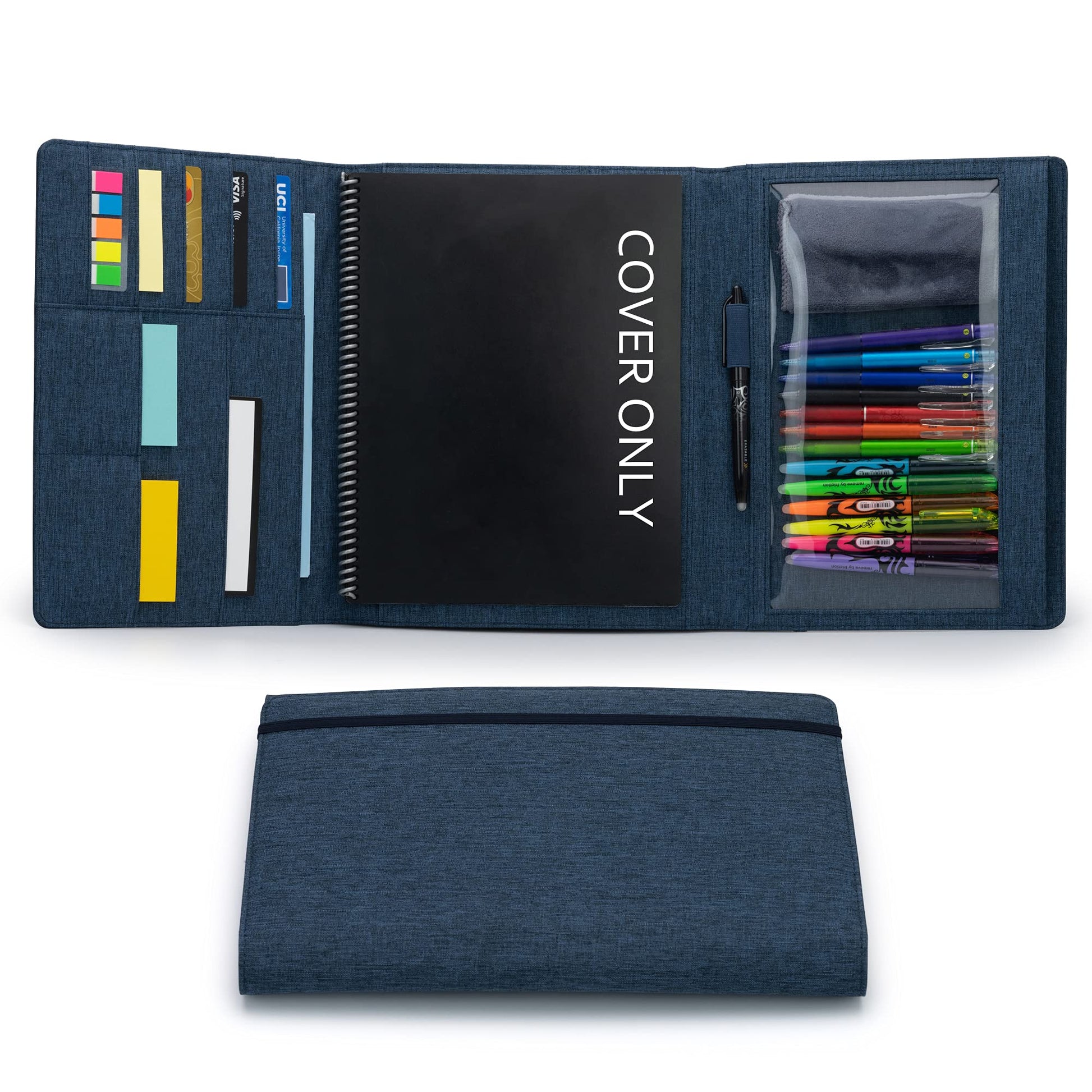 Kaitiaki Folio Cover Compatible with Rocketbook Fusion, Panda, Everlast, Waterproof Fabric, Multi