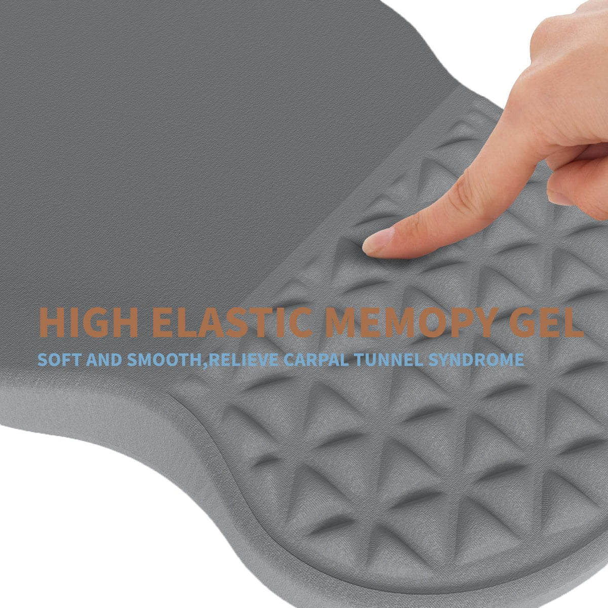 PYEDCA Ergonomic Mouse Pad Wrist Support with Foam Massage Design, Pain Relief Mousepad with Wrist