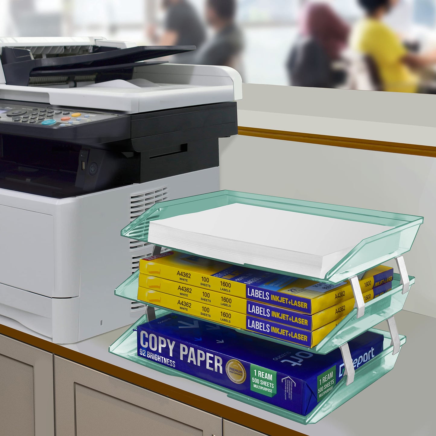Acrimet Facility 3 Tier Letter Tray, Side Load, Letter Size/A4, Desktop File Organizer, Plastic