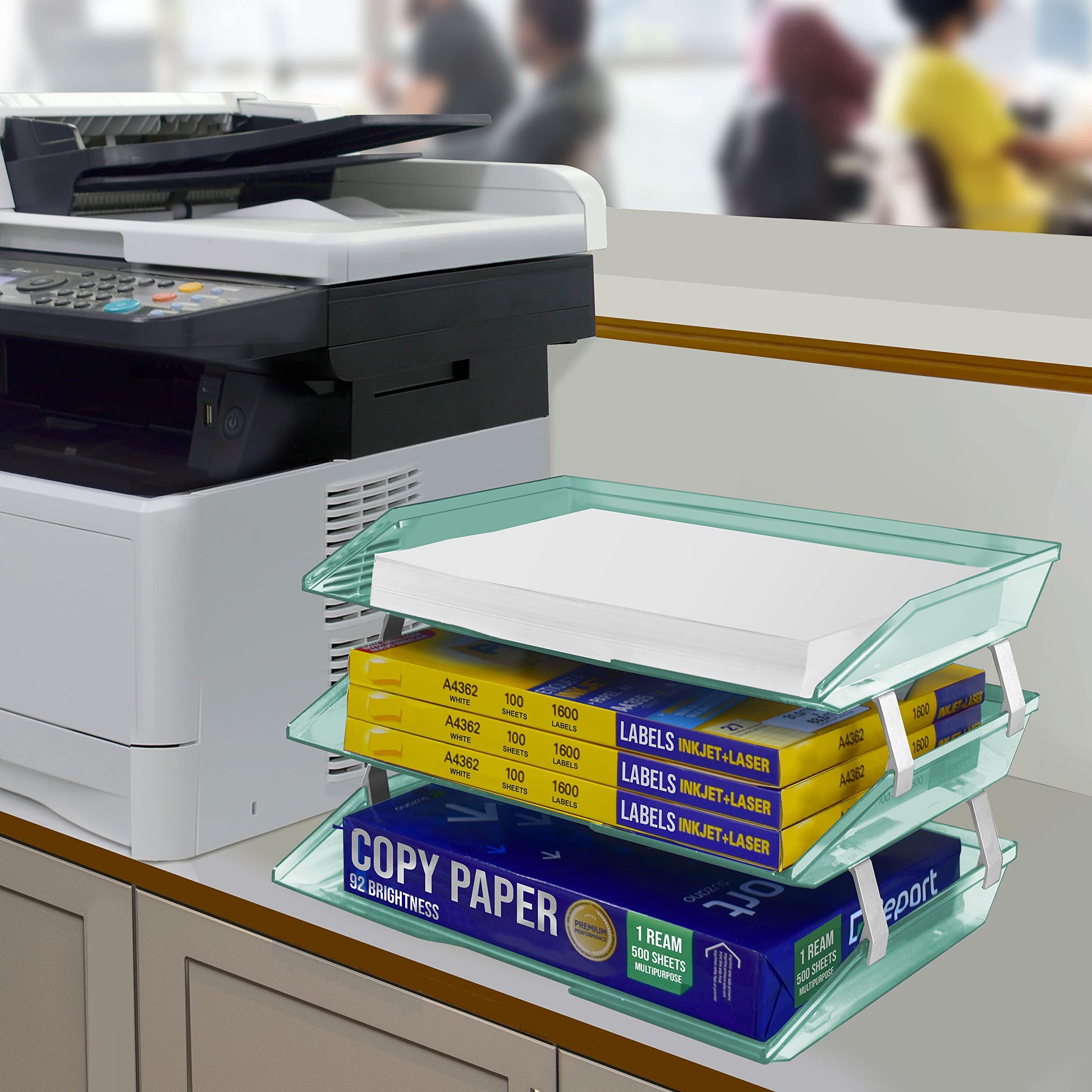 Acrimet Facility 3 Tier Letter Tray, Side Load, Letter Size/A4, Desktop File Organizer, Plastic