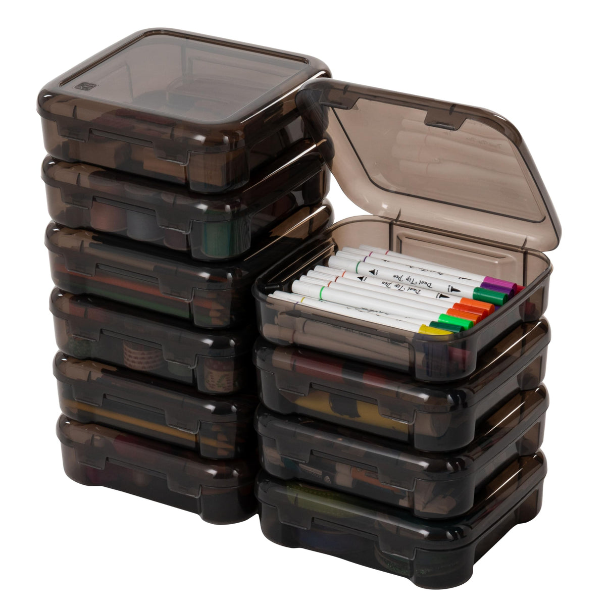 IRIS USA Scrapbook Case |Made in USA| Fits 6"x6" - Thick (10-Pack) - Gray