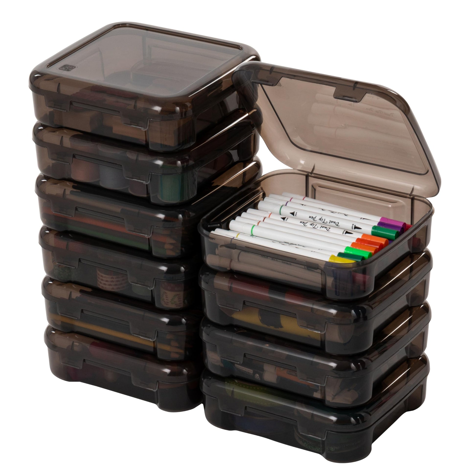 IRIS USA Scrapbook Case |Made in USA| Fits 6"x6" - Thick (10-Pack) - Gray
