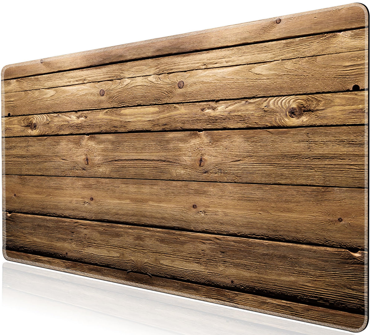 L-SPOUTTO Vintage Wood Desk Mat,Extended 35.4x15.7in XXL Gaming Mouse Pad