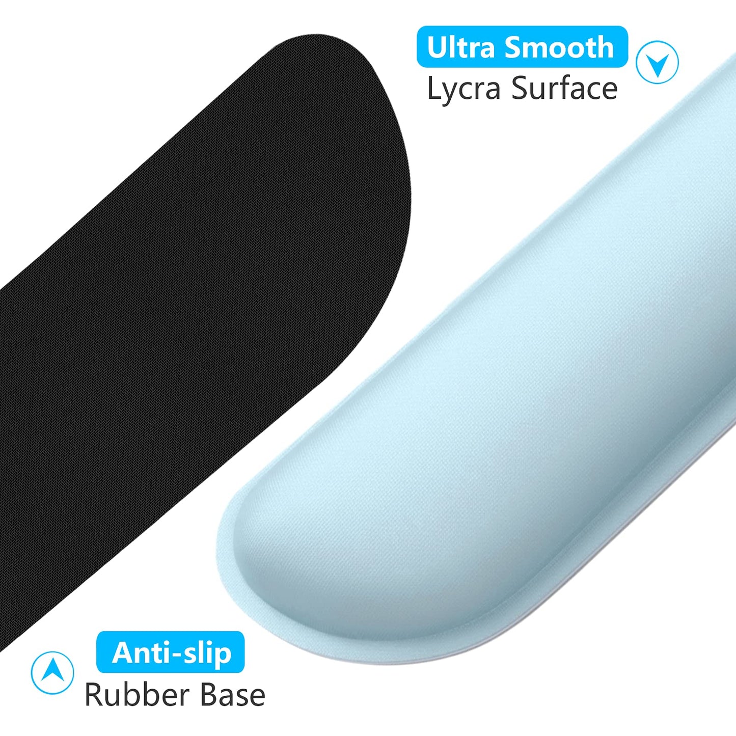 Dapesuom Enlarge Keyboard Wrist Rest, Memory Foam Wrist Cushion for Desk Mats Support, Cute Typing