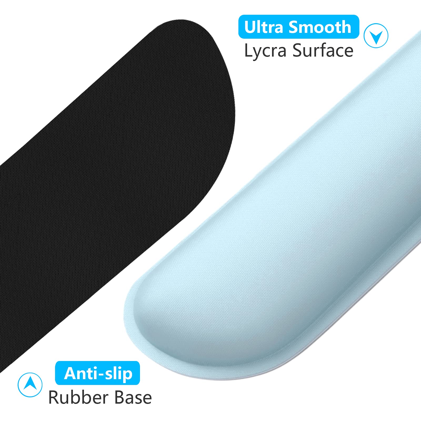 Dapesuom Enlarge Keyboard Wrist Rest, Memory Foam Wrist Cushion for Desk Mats Support, Cute Typing