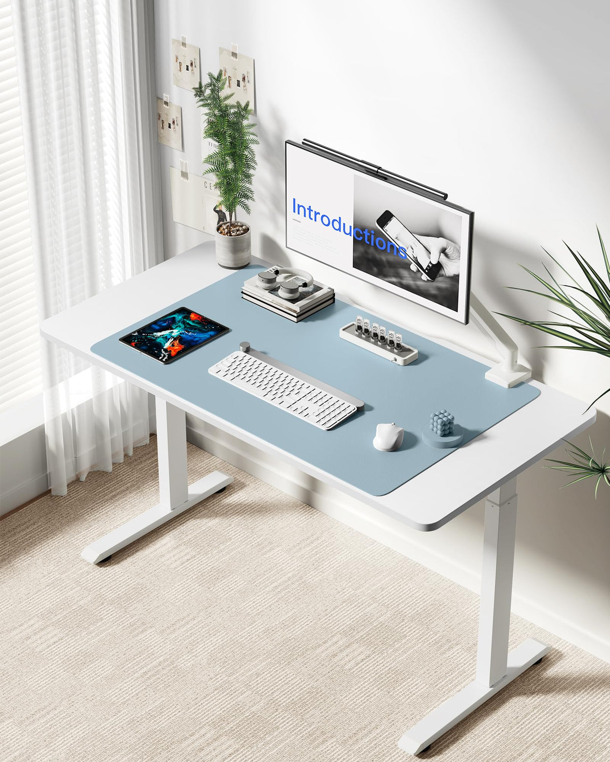 YSAGi Leather Desk Protector, Office Mat, Large Mouse Mat, Non-Slip PU Leather Blotter, Laptop Desk