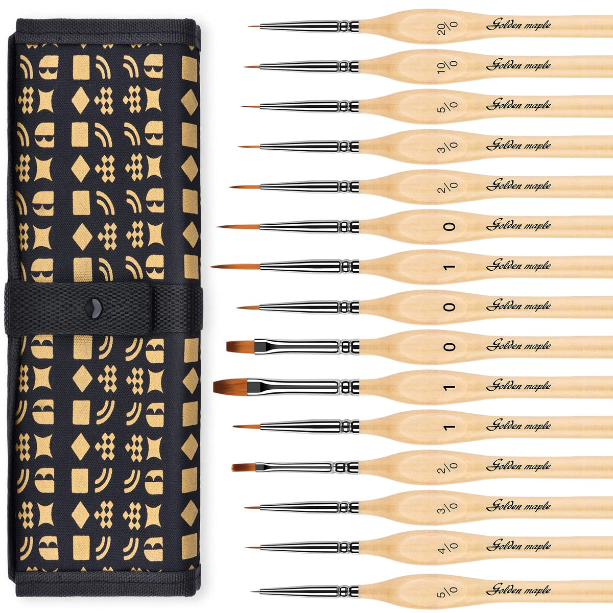 Golden Maple Miniature Paint Brushes, 15PC Model Brushes Micro Detail Paint Brush Set, Fine