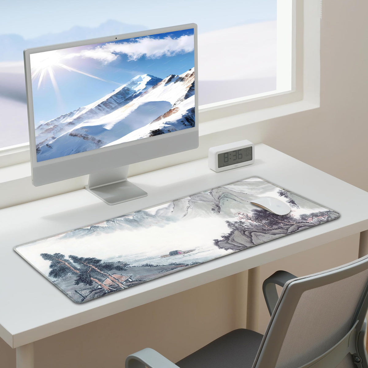 LL-COEUR XXL Landscape Gaming Mouse Pad Computer Keyboard Mat Office Desk Pad (Landscape 1, 27.5" x