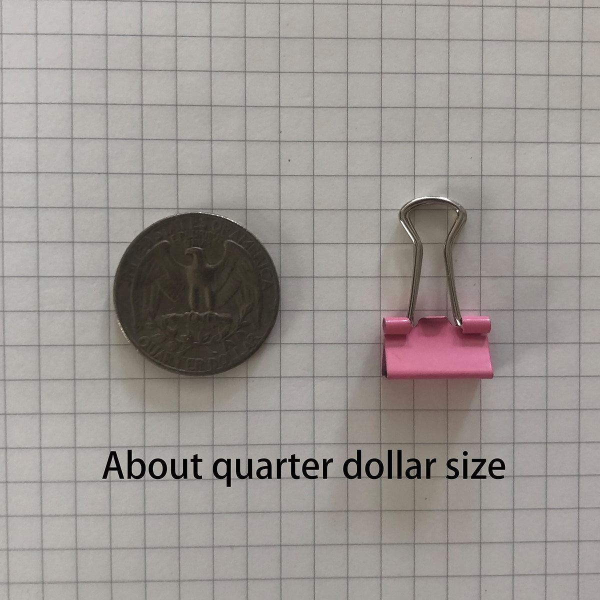 Mini Binder Clips, 5/8" / 0.6 inches / 15 mm a Little Bit Scratch Paper Clips 40 PCS (40 PCS, Pink)