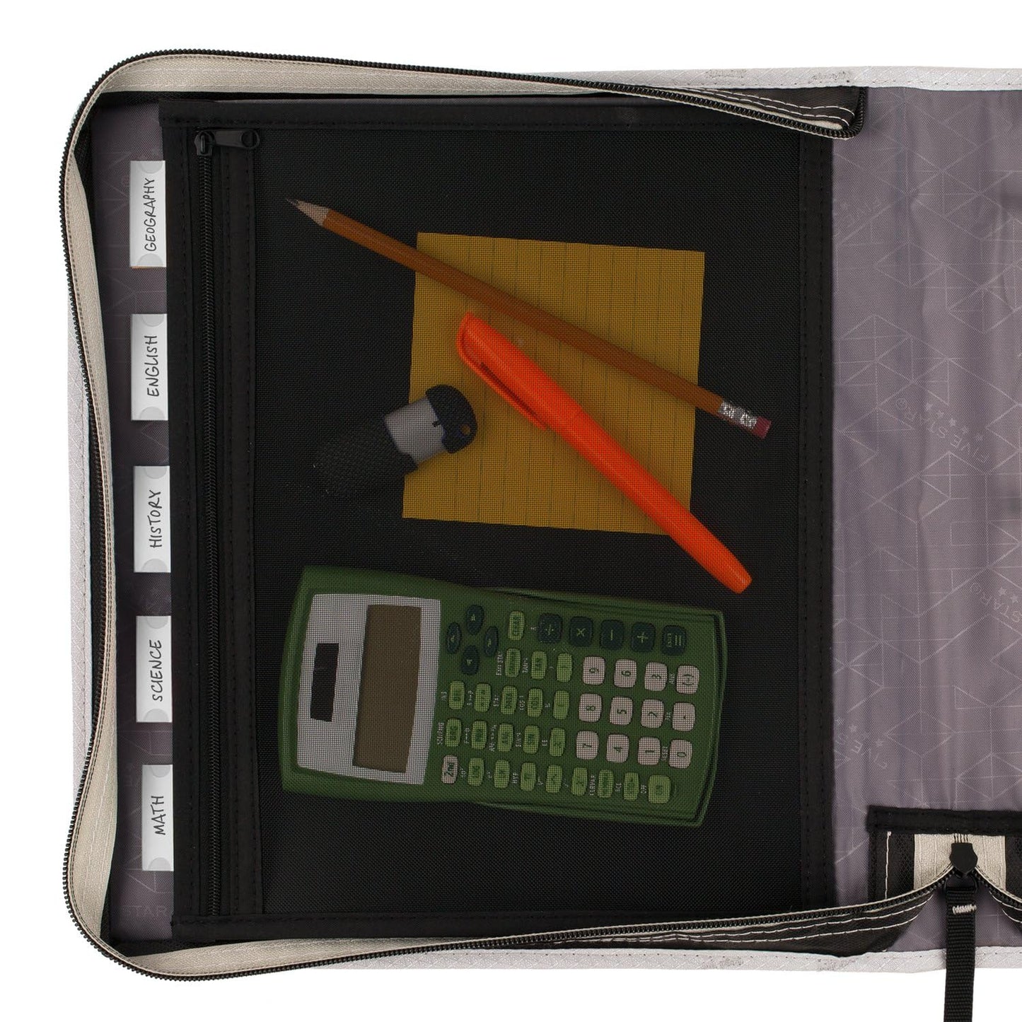 Five Star Zipper Binder, 2 Inch 3-Ring Binder with Round Rings, Expansion Panel and 5-Tab Expanding