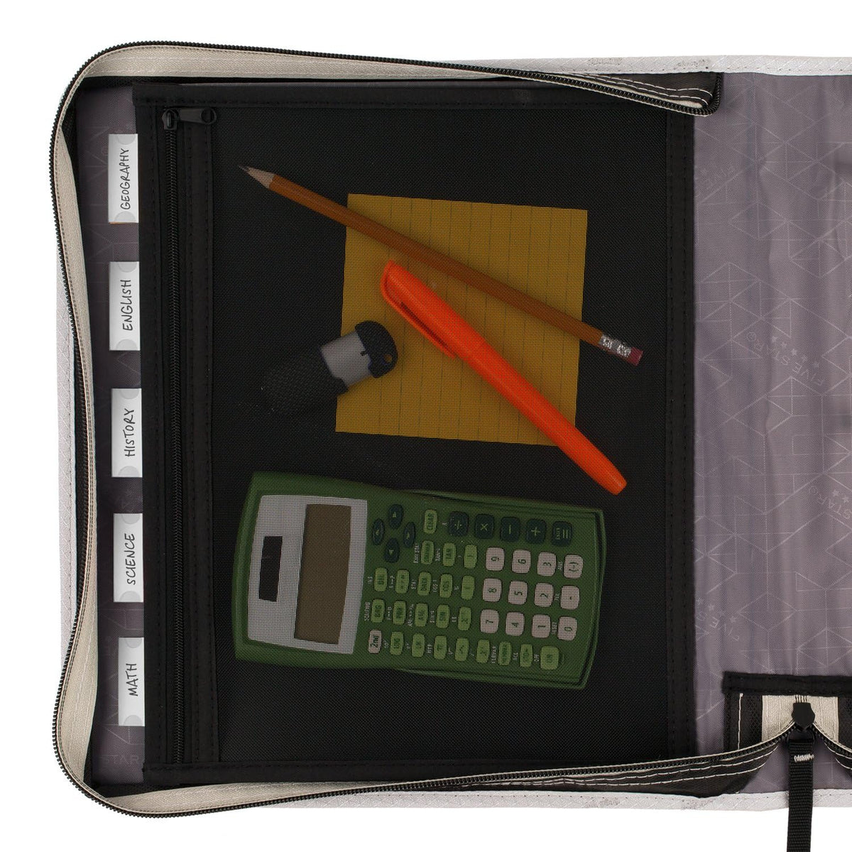 Five Star Zipper Binder, 2 Inch 3-Ring Binder with Round Rings, Expansion Panel and 5-Tab Expanding