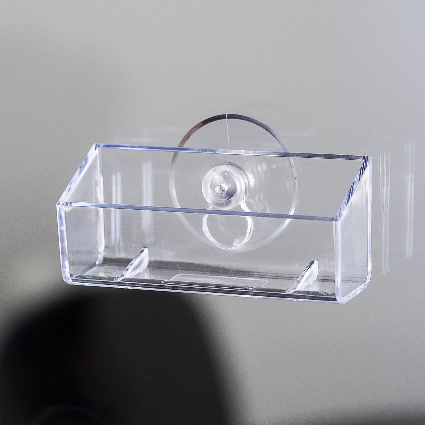 Source One Clear Gift Card Holder Business Card Holder with Suction Cup Window Mount (6 Pack)