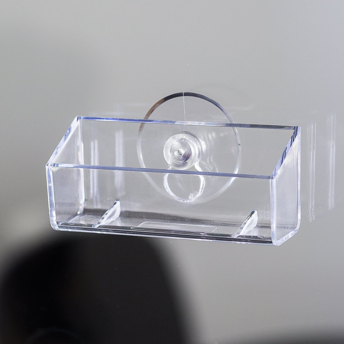 Source One Clear Gift Card Holder Business Card Holder with Suction Cup Window Mount (6 Pack)