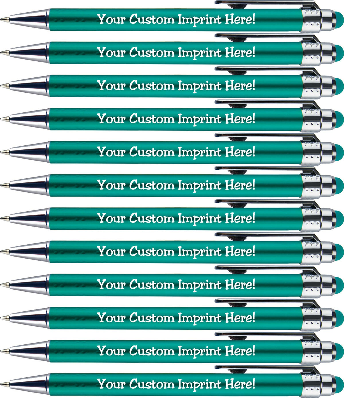 Personalized Pens with Stylus Tip -Bright Vibes- Click action - Custom - Black writing - Printed