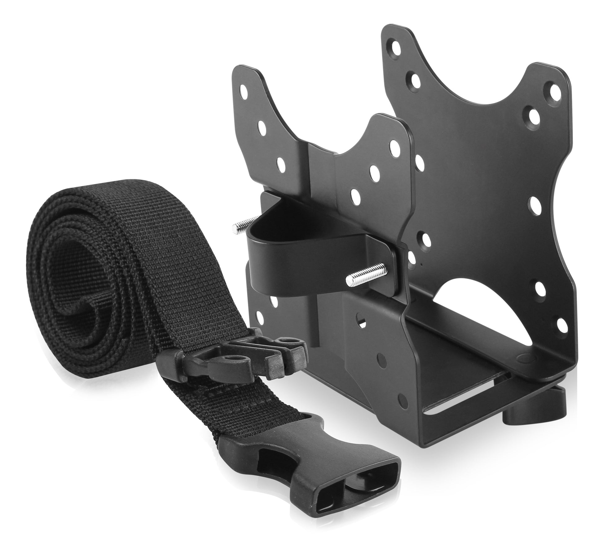 ICY BOX Mini PC Stand (Intel NUC, Mac mini etc.), Up to 5kg, Monitor Stand or VESA Mount, Variable