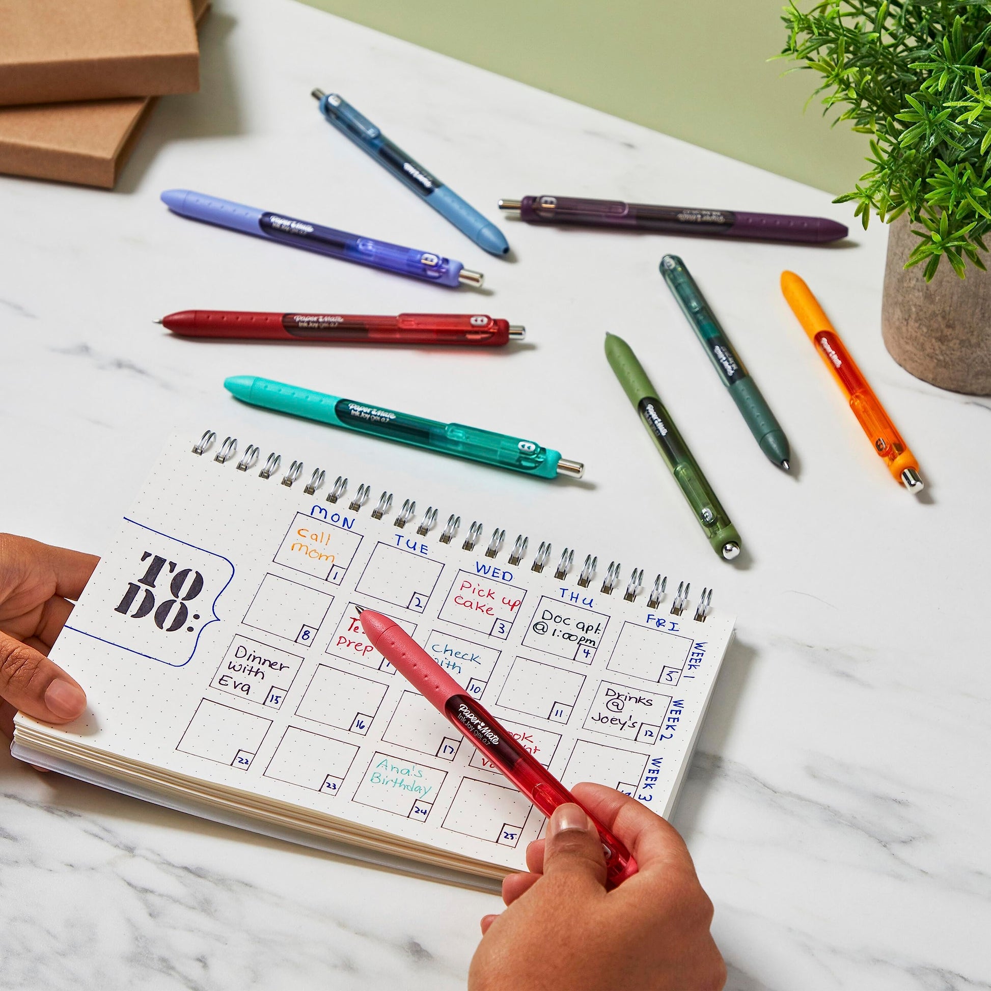 Paper Mate InkJoy Pens, Gel Pens, Medium Point (0.7 mm), Assorted, 6 Count