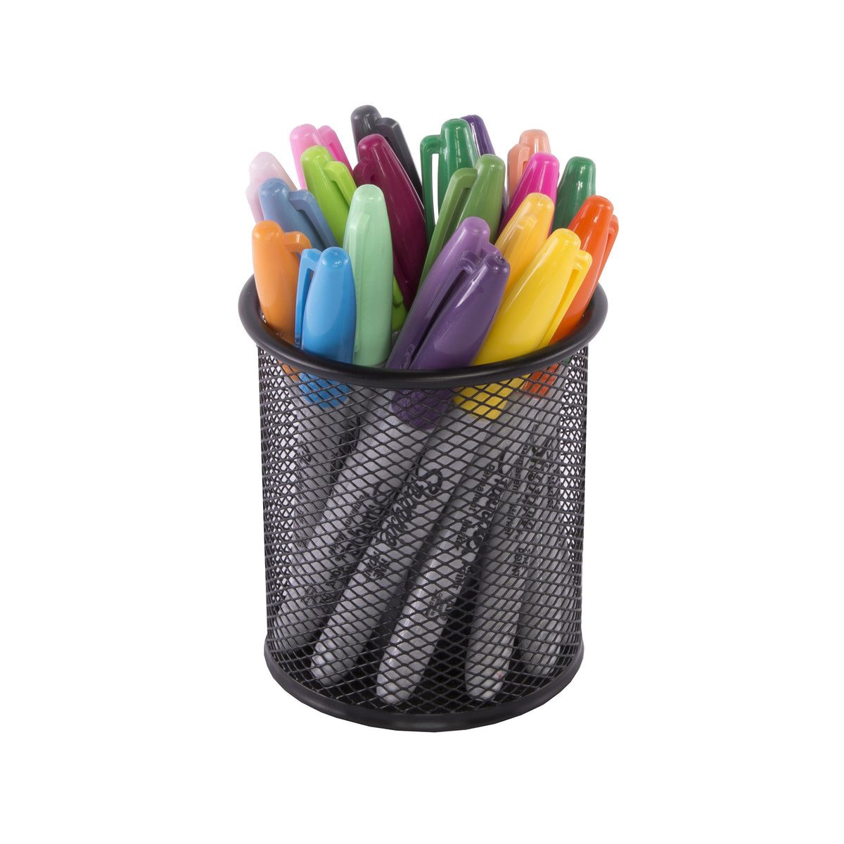 OSCO TS-120367 Mesh Pen Pot, Single, 94mm x 82mm, Black
