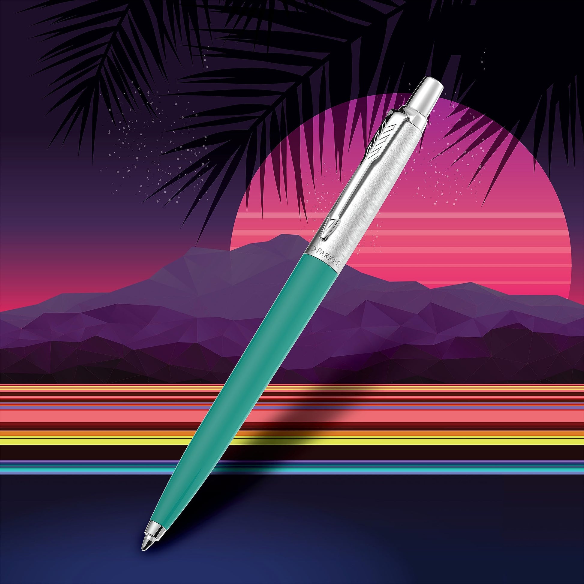 PARKER Jotter Originals Ballpoint Pens | Retrowave Collection | Caribbean Blue & Apple Green | Blue