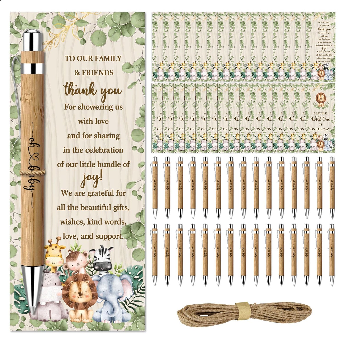 Toerifer 30 Pcs Jungle Baby Shower Gifts, Gender Reveal Souvenirs Prizes, Baby Shower Favors for 30